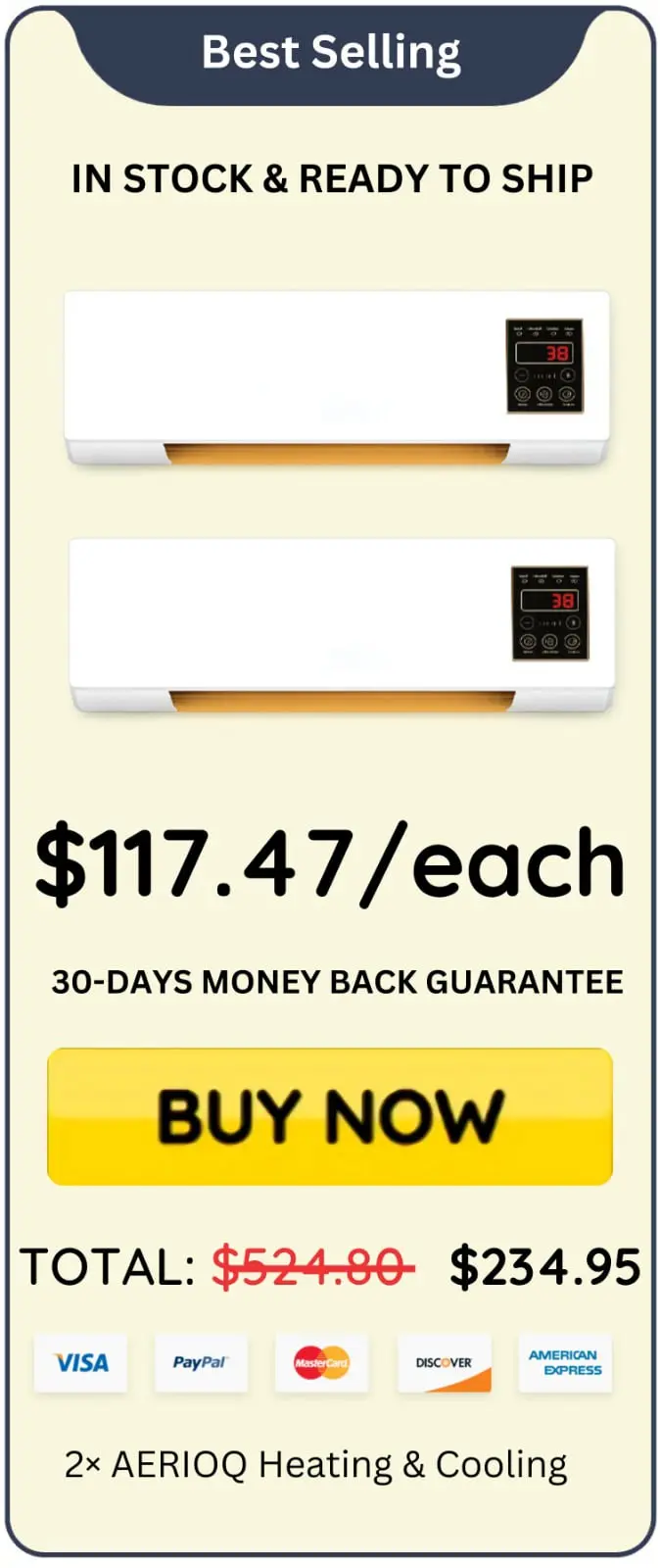 AERIOQ Heating & Cooling offer price